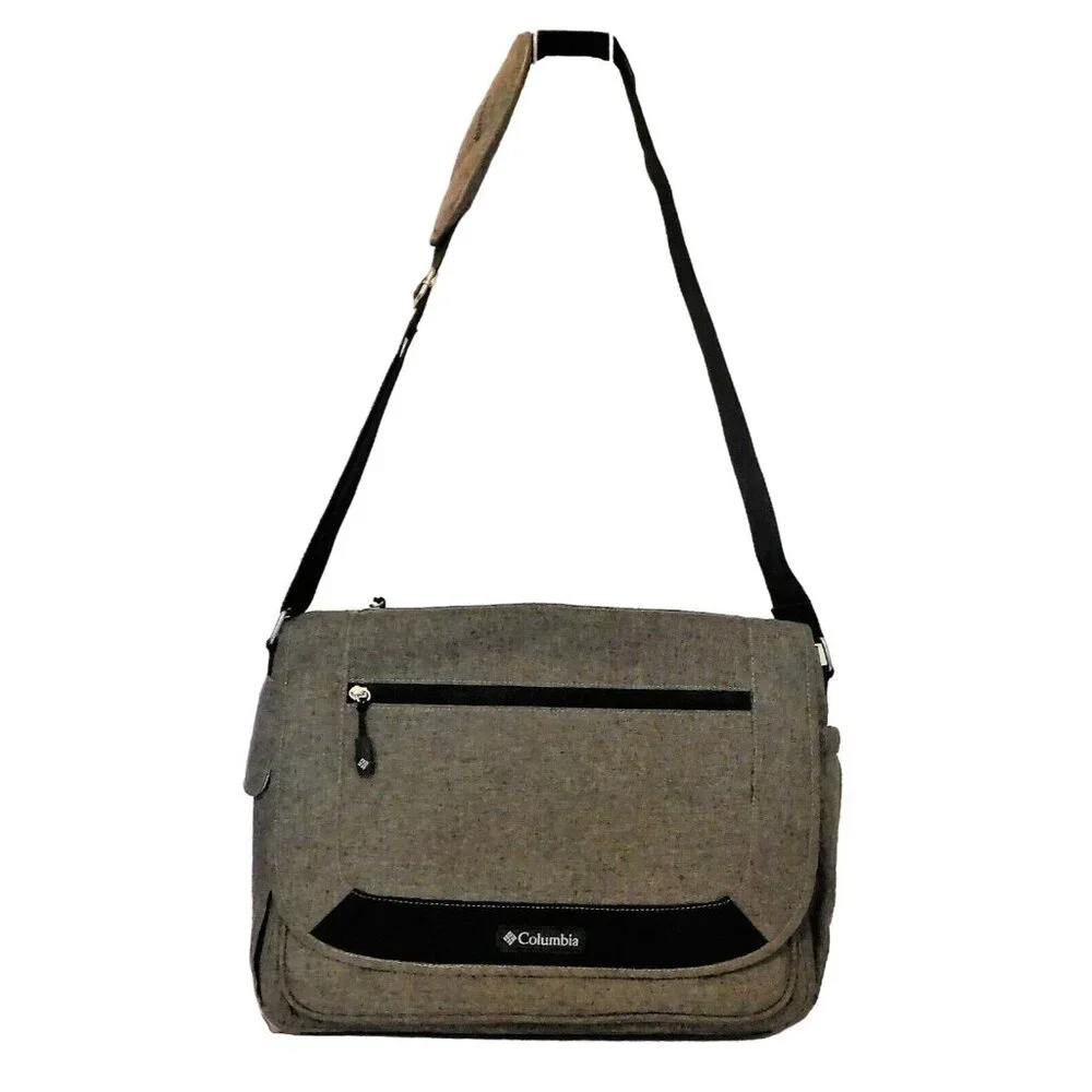 Columbia Departure Point Messenger Traveling Gray Diaper Bag Insulated Crossbody